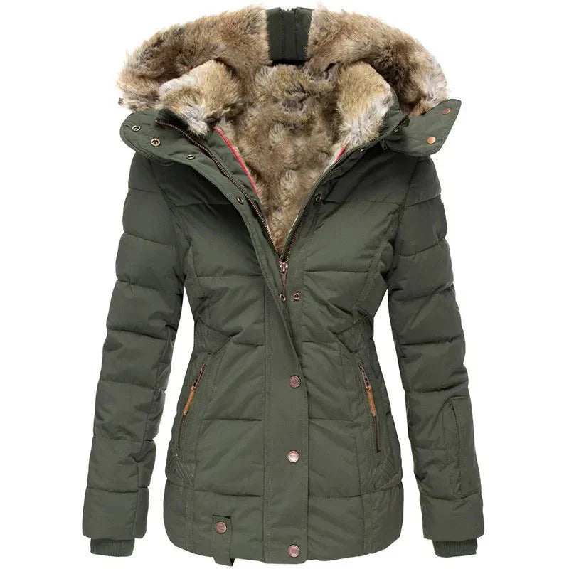 Women's Warm Long Winter Jacket | Fleece