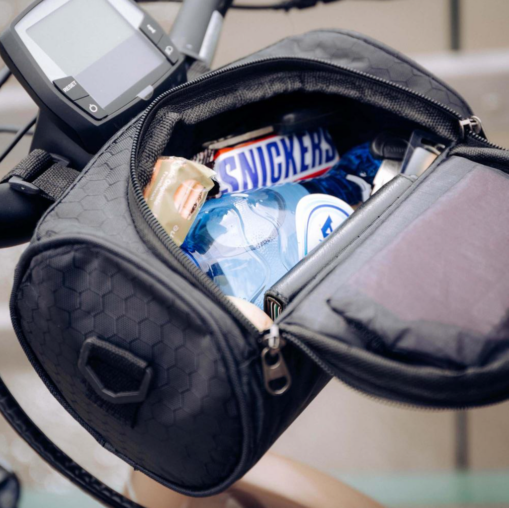 Compact Bike Handlebar Bag with Phone Pocket – Convenient Storage for Cycling Adventures