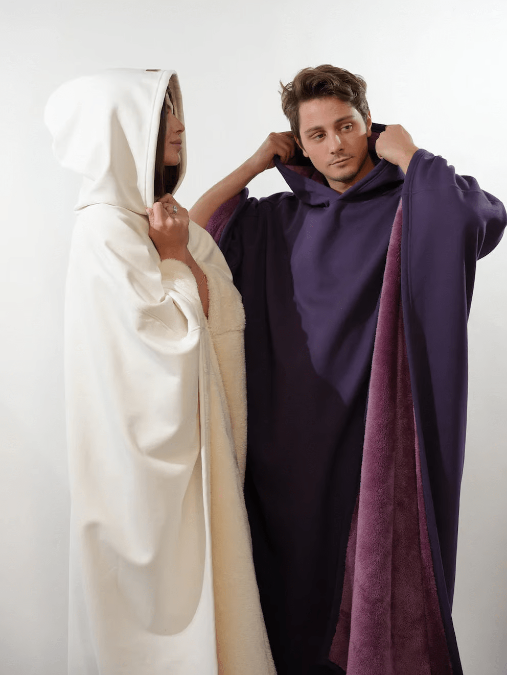 Oversized Soft Fabric Calming Hoodie Blanket