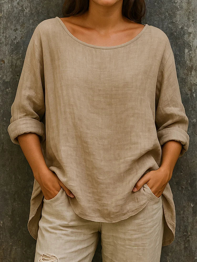 Women's Linen Blouse | Long Sleeve