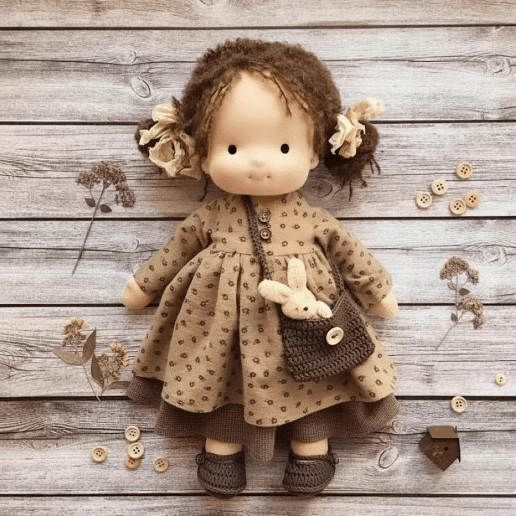 Handcrafted Cotton Doll for Imaginative Play