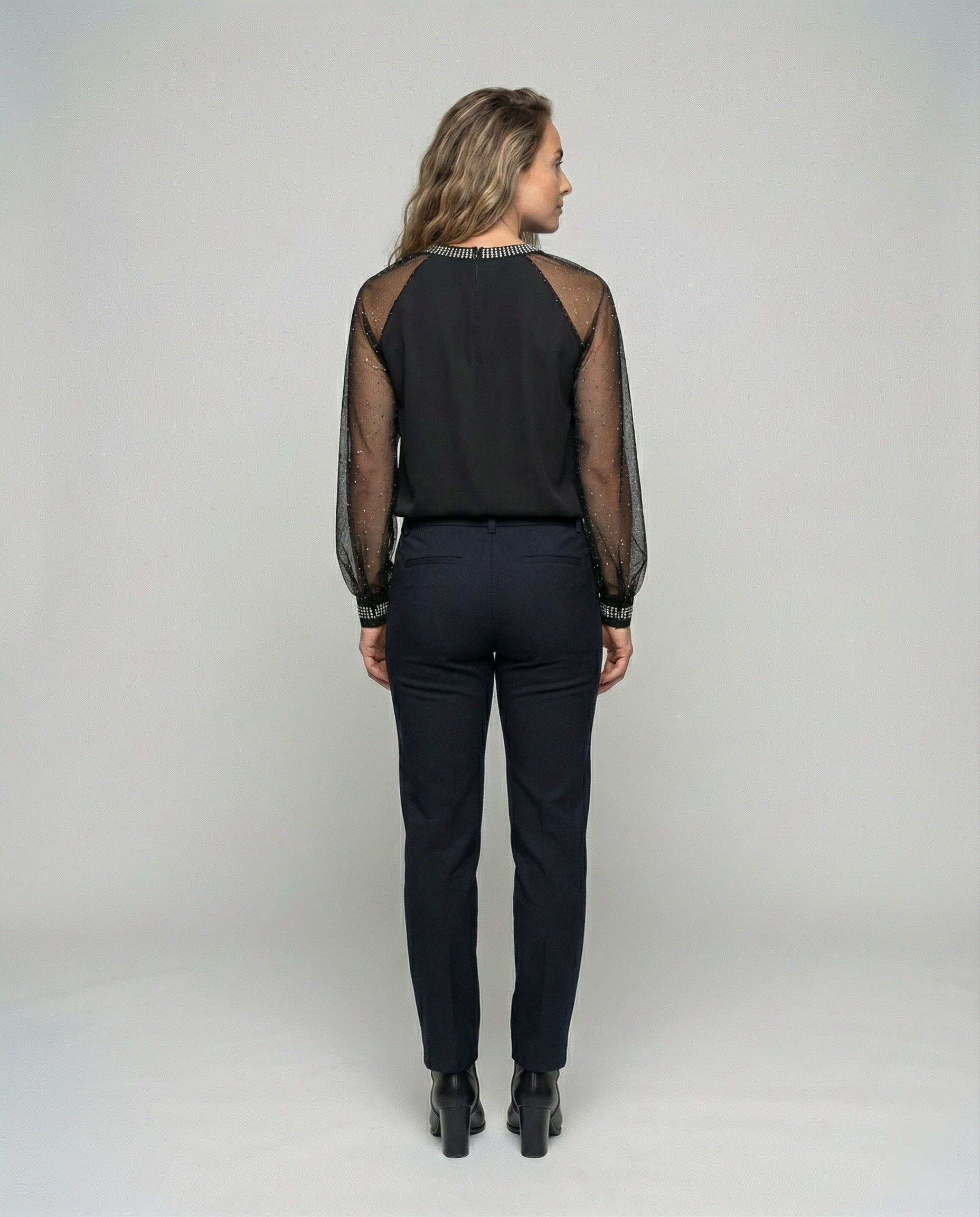 Ladies Black Formal Blouse | Long Sleeve