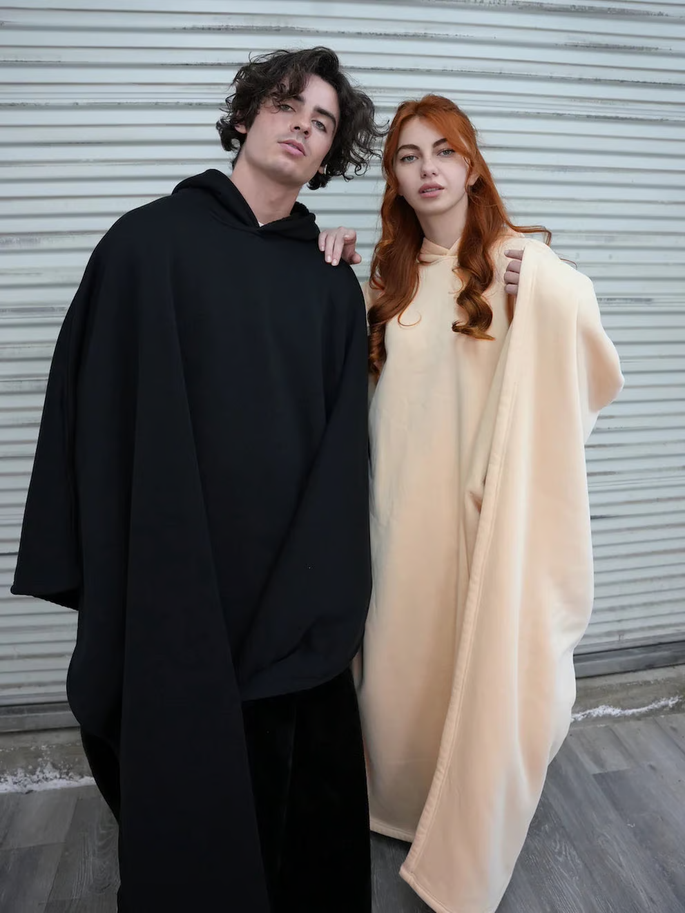 Oversized Soft Fabric Calming Hoodie Blanket