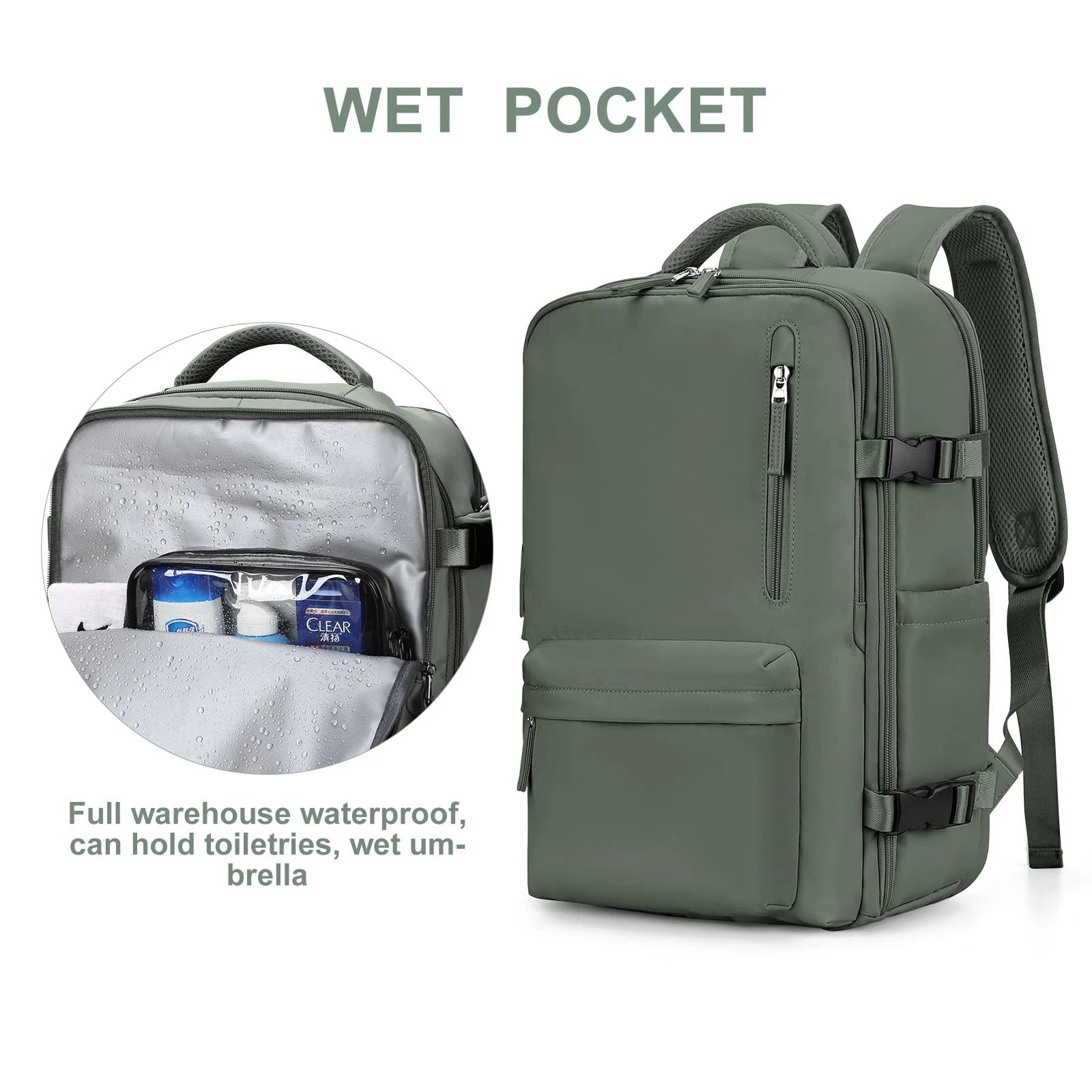 35L Women's Travel Backpack | Waterproof with USB Port | Anti-Theft Features & Shoe Compartment | Perfect for Hiking, Daily Use & Travel