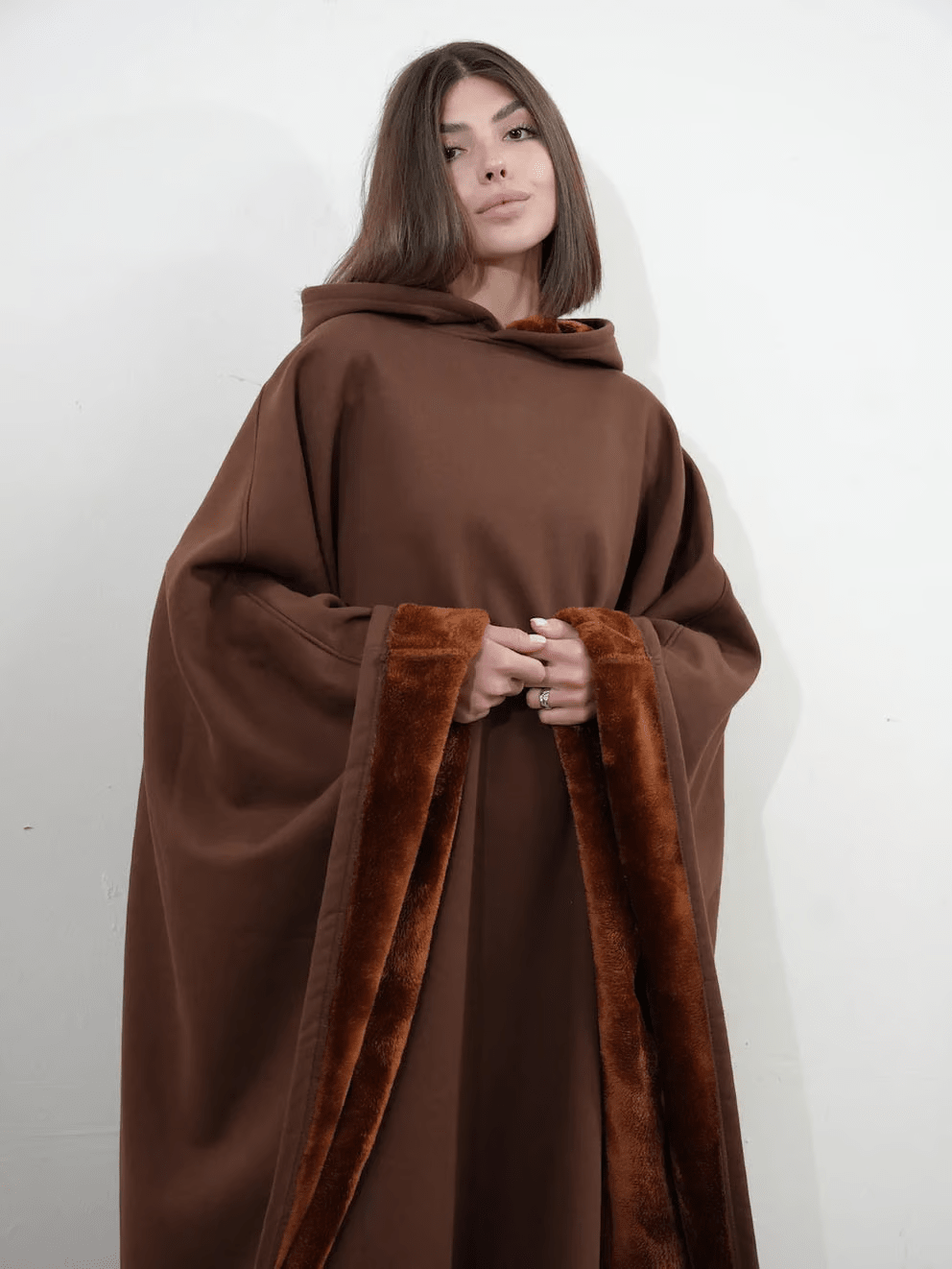 Oversized Soft Fabric Calming Hoodie Blanket
