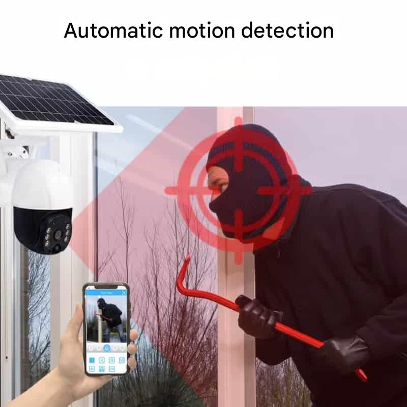 Solar-Powered Wireless 4K Security Camera – Dual Protection System