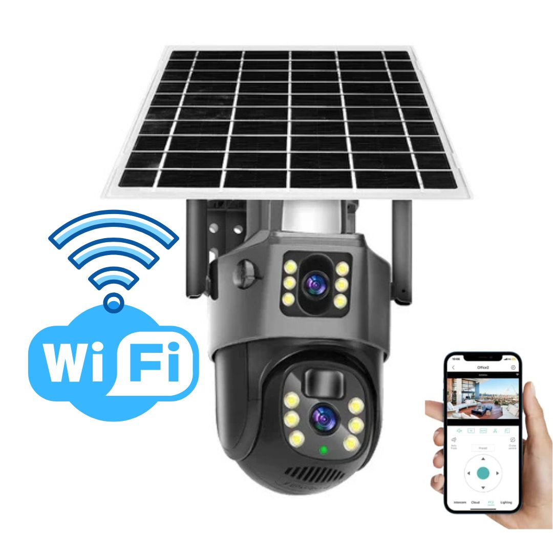 Solar-Powered Wireless 4K Security Camera – Dual Protection System