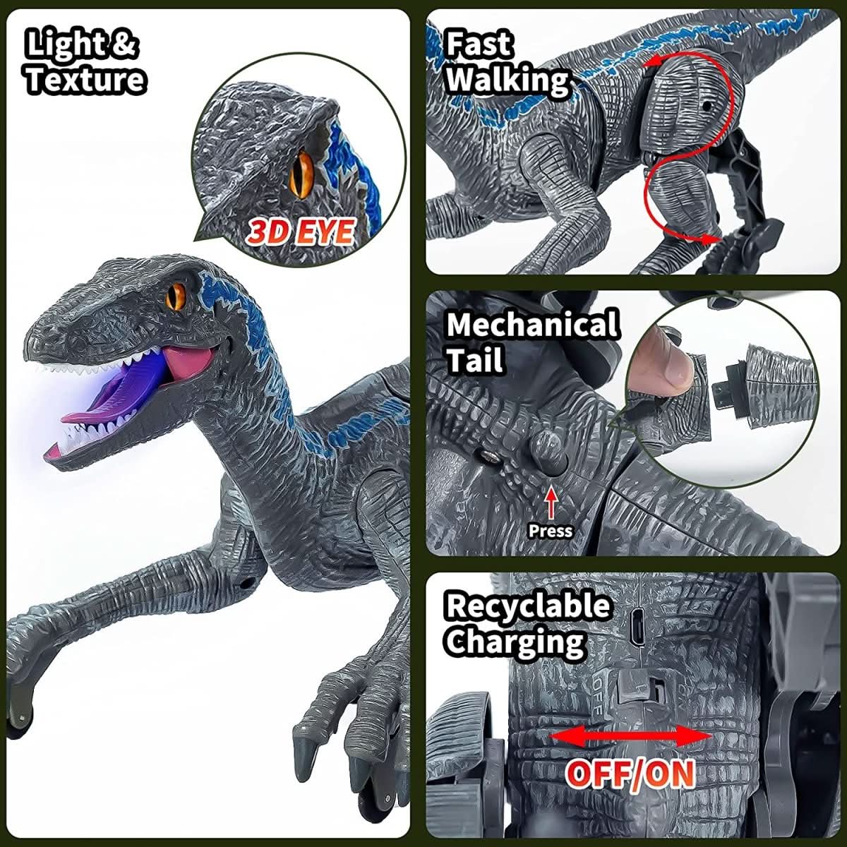 Engaging Dinosaur Toy with Lights and Sounds for Prehistoric Adventure