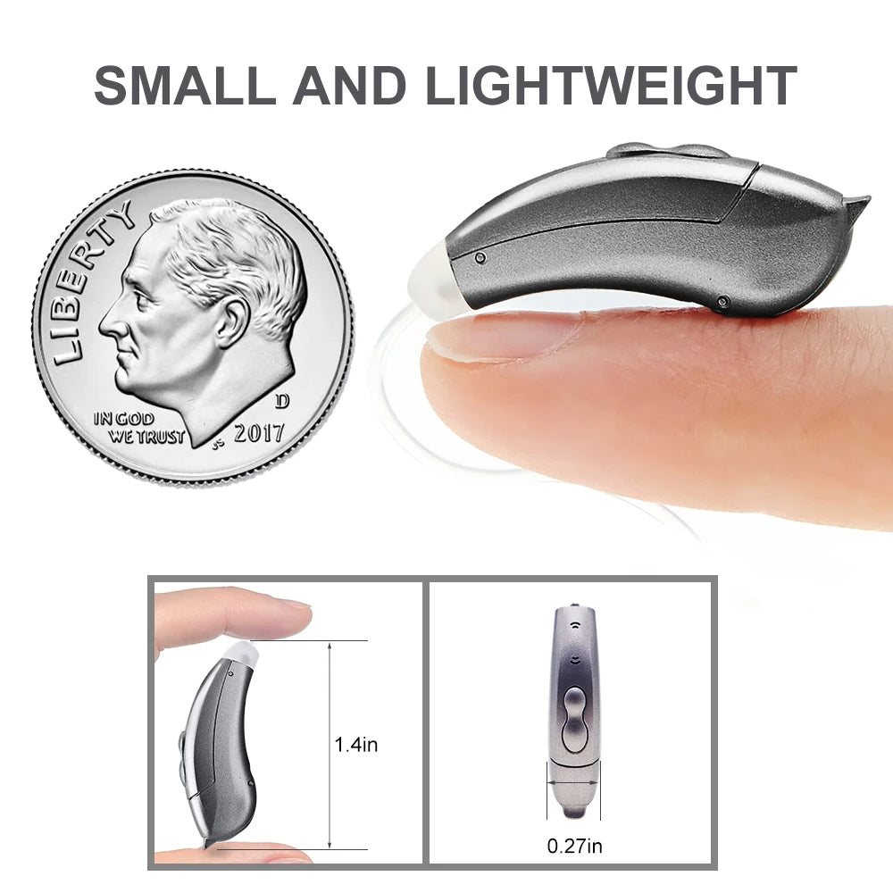 Discreet BTE Hearing Aids with Mobile App Control
