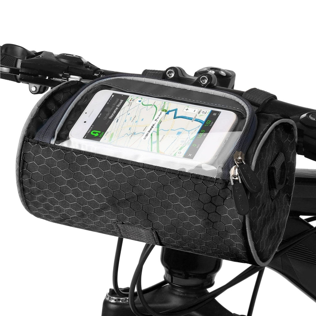 Compact Bike Handlebar Bag with Phone Pocket – Convenient Storage for Cycling Adventures