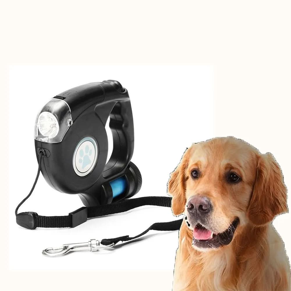 LED Dog Leash with Integrated Flashlight for Safe Walks