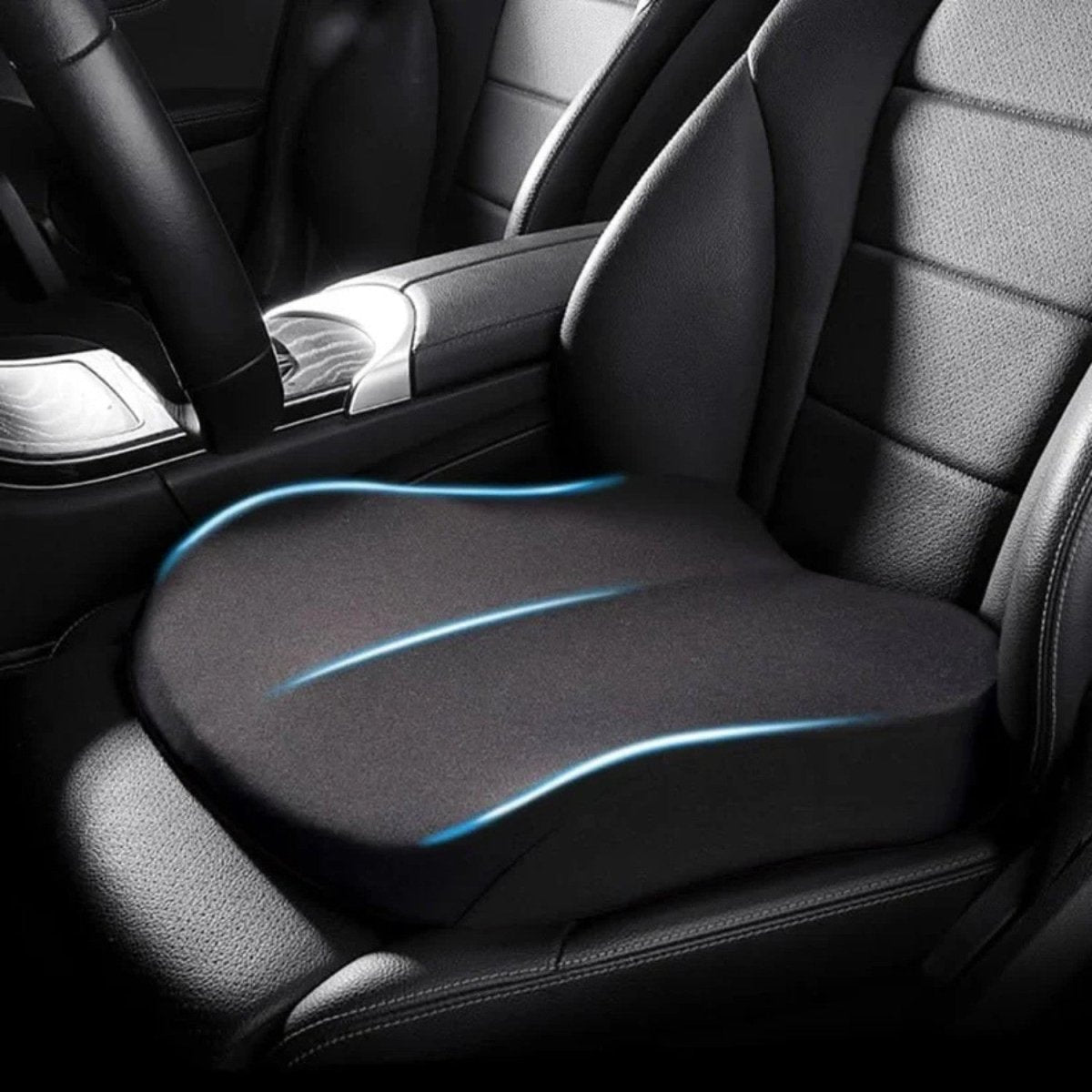Ergonomic Car Seat Cushion for Improved Comfort and Visibility