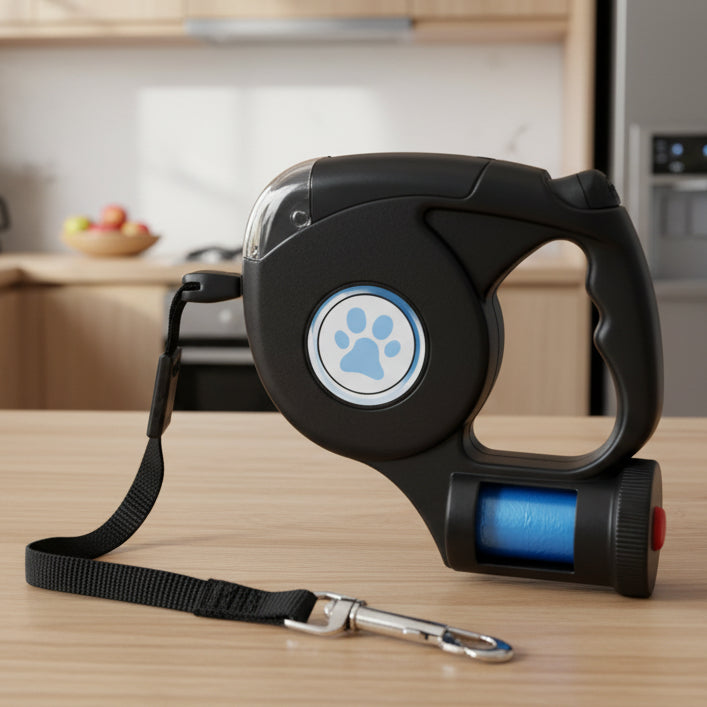 LED Dog Leash with Integrated Flashlight for Safe Walks
