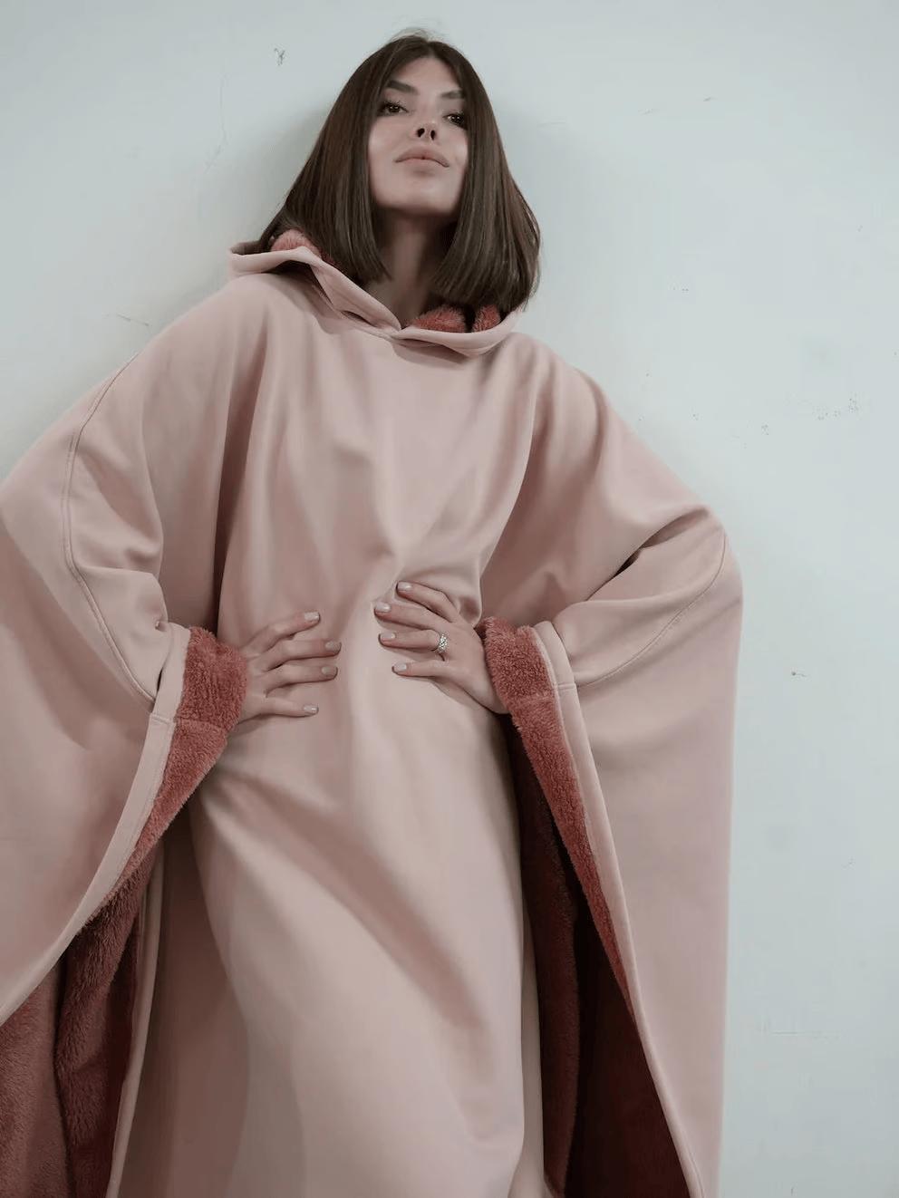 Oversized Soft Fabric Calming Hoodie Blanket