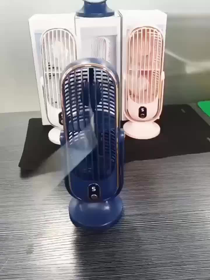 High-Performance Cooling Fan | Dual Motor, 720° Rotation, USB Rechargeable & Ultra Quiet for Maximum Comfort Anywhere