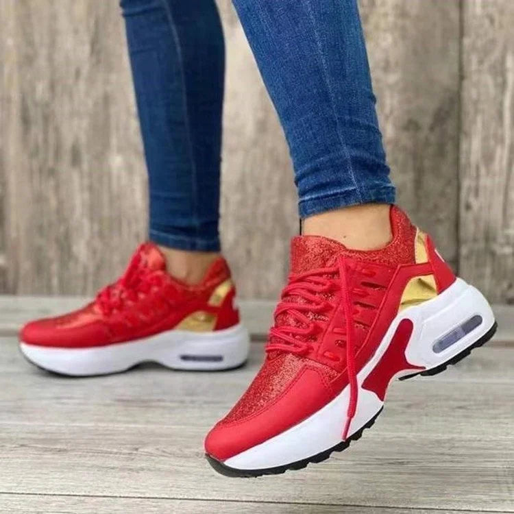 Women's Platform Running Sneakers | Lace-Up Closure