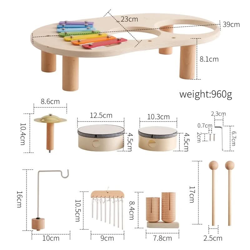 Creative Musical Wooden Toy Set for Babies 12 Months and Older