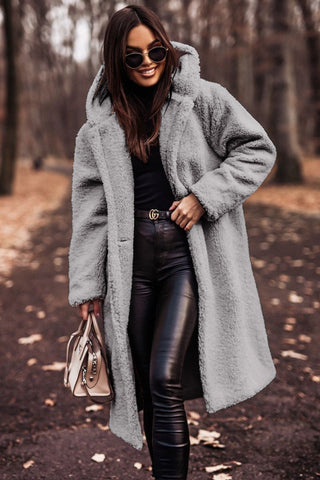 Women's Long Teddy Coat | Winter