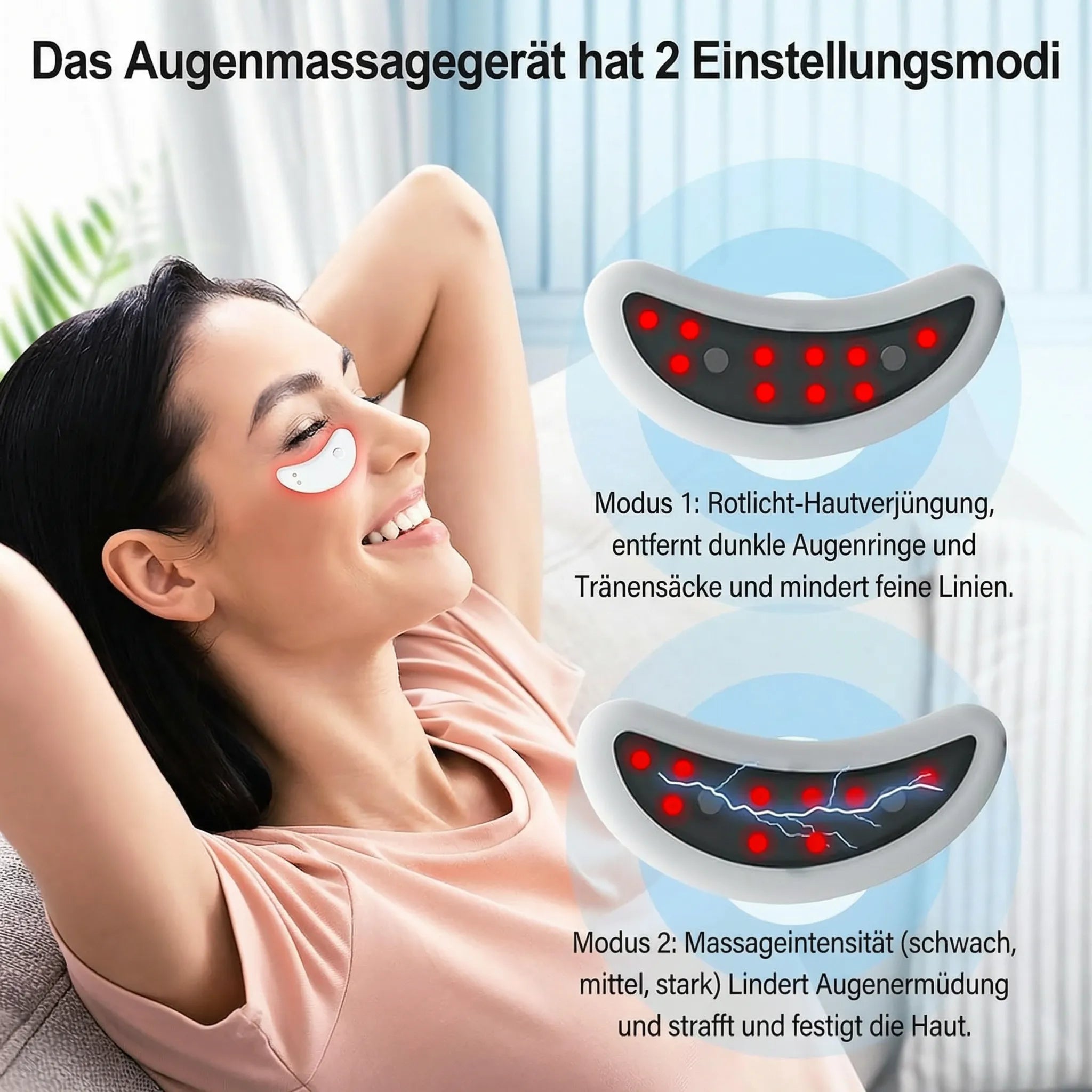Red Light Therapy Device for Diminishing Dark Circles and Reducing Puffiness