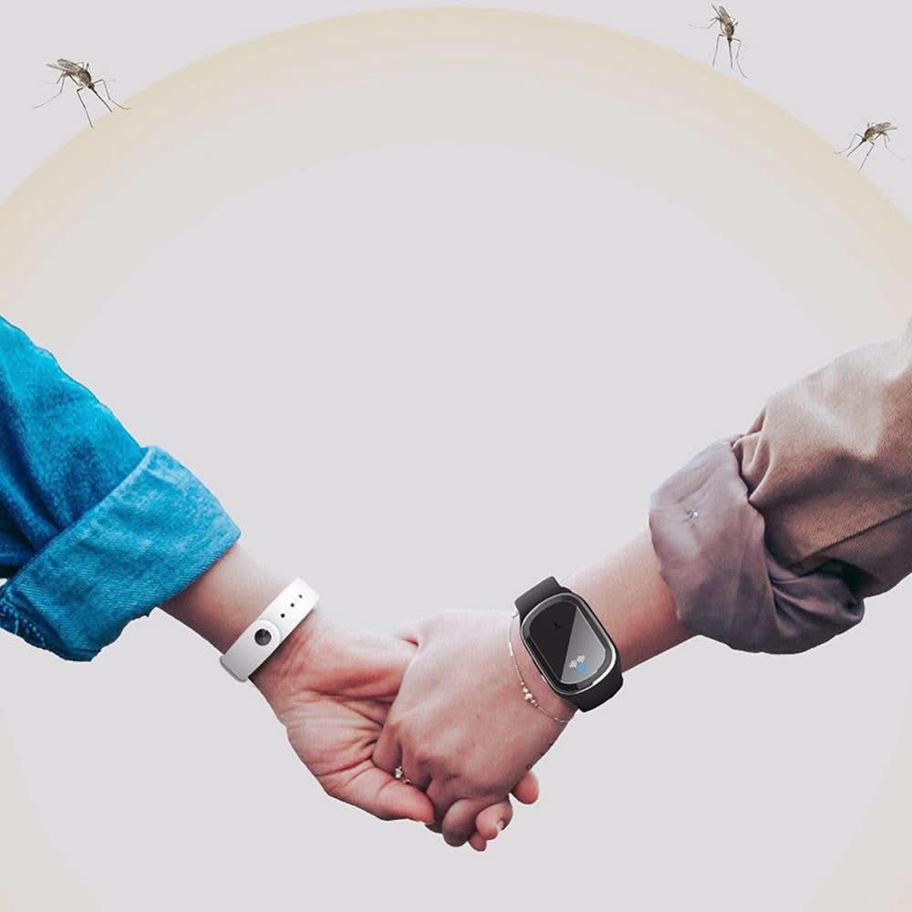Rechargeable Ultrasonic Mosquito Repellent Bracelet with Sleek Design