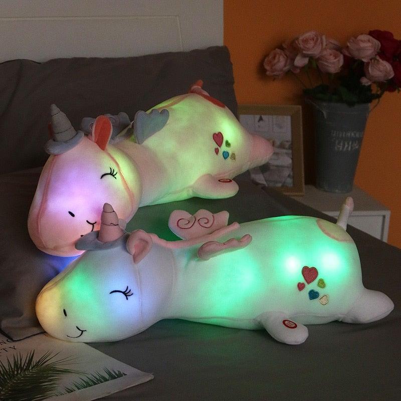 Illuminated Unicorn Plush Toy | Soft and Cuddly Friend | Rainbow LED Lights | Perfect Gift for Kids