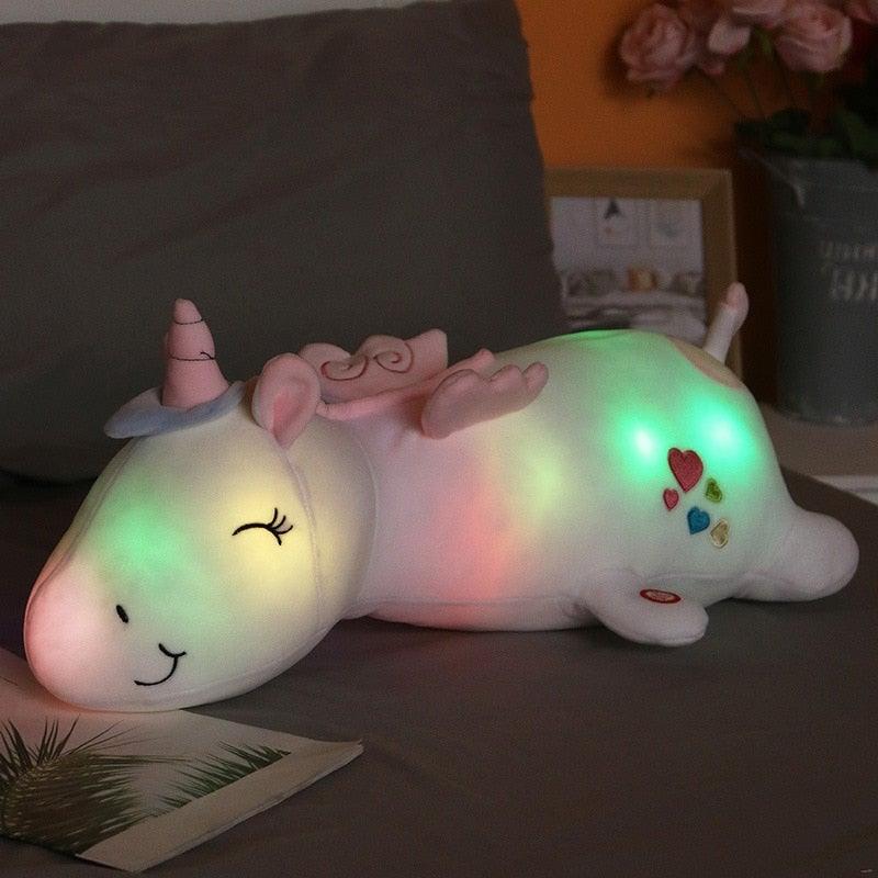 Illuminated Unicorn Plush Toy | Soft and Cuddly Friend | Rainbow LED Lights | Perfect Gift for Kids
