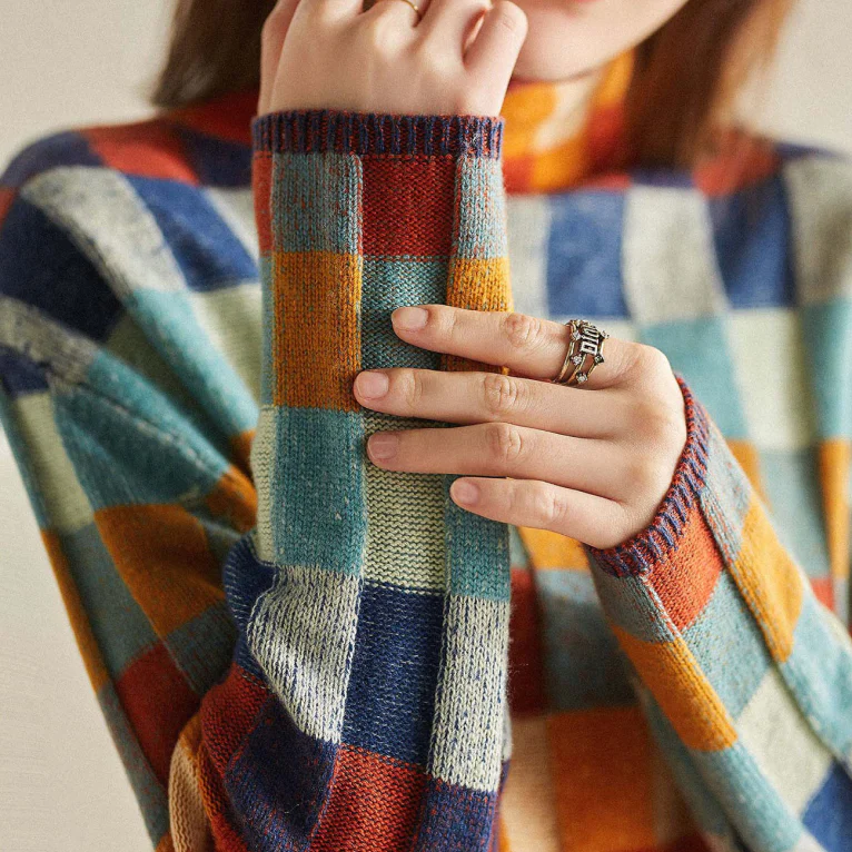 Women’s Checked Sweater | Long
