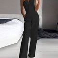 Women’s Strapless Wide Leg Jumpsuit | V-Neck