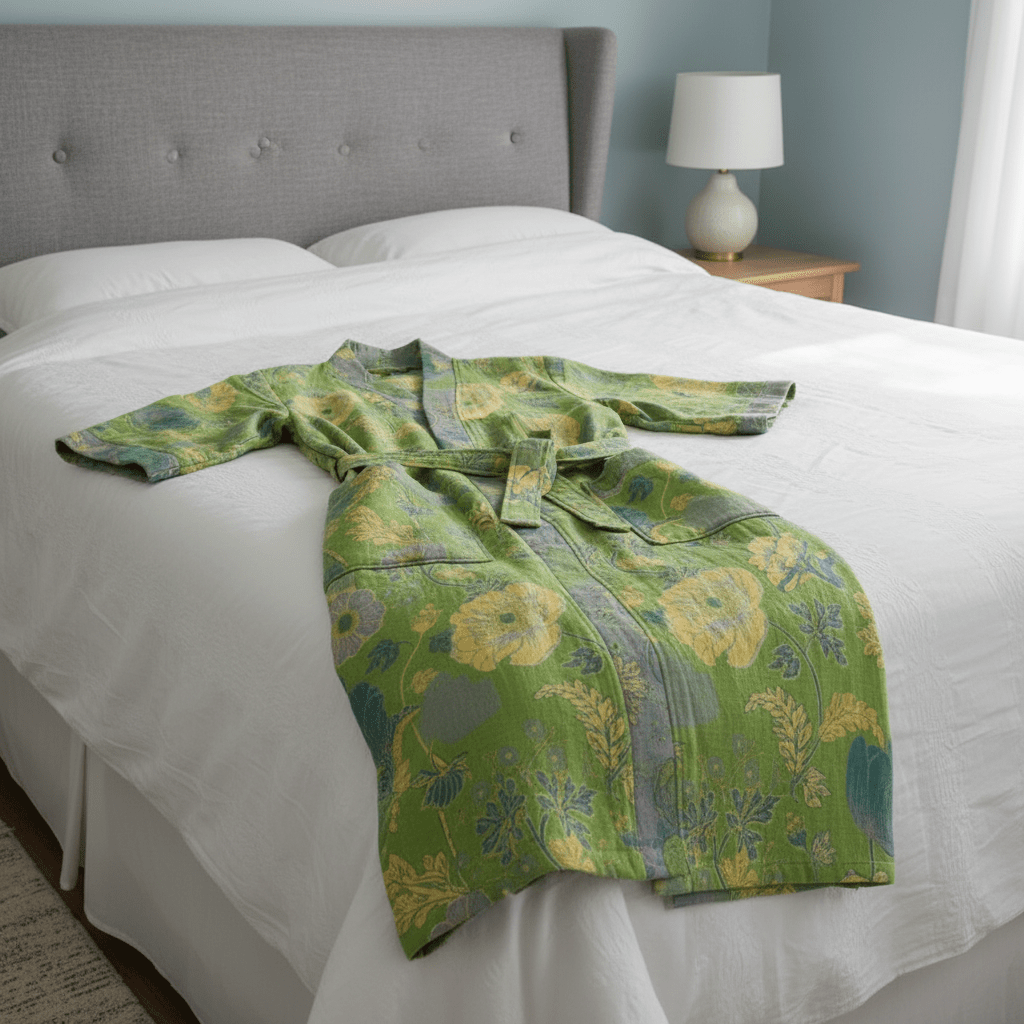 Breathable Comfort Organic Cotton Kimono Bathrobe