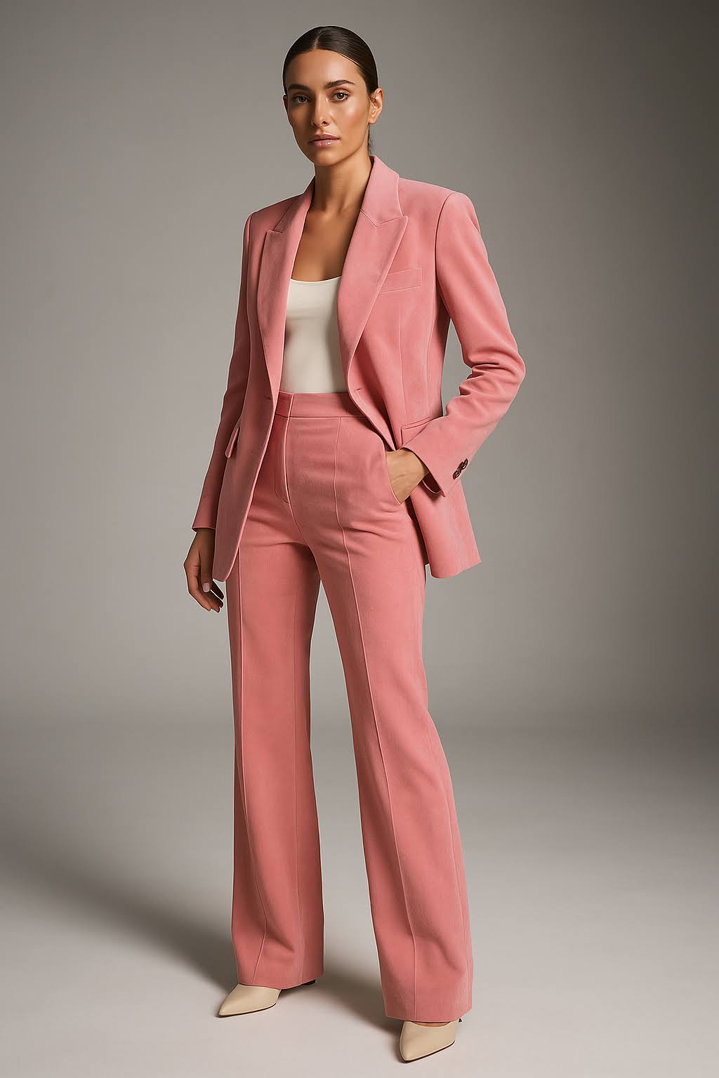 Women’s Two-Piece Business Casual Suit | Blazer and Trousers