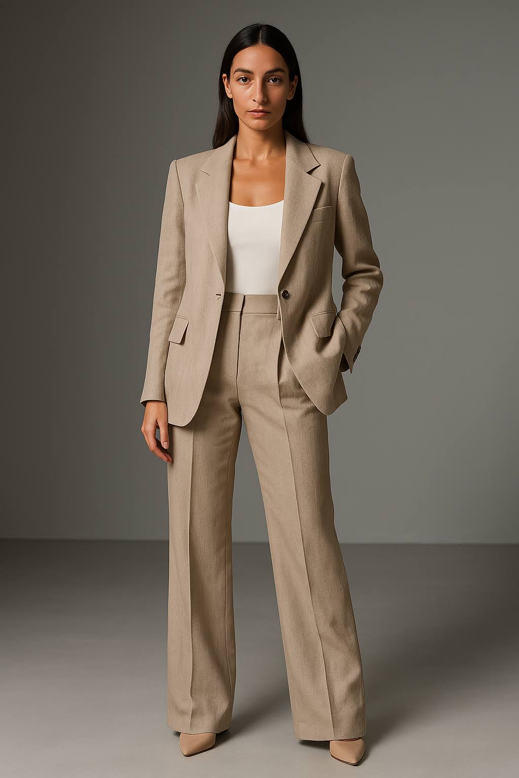 Women’s Two-Piece Business Casual Suit | Blazer and Trousers