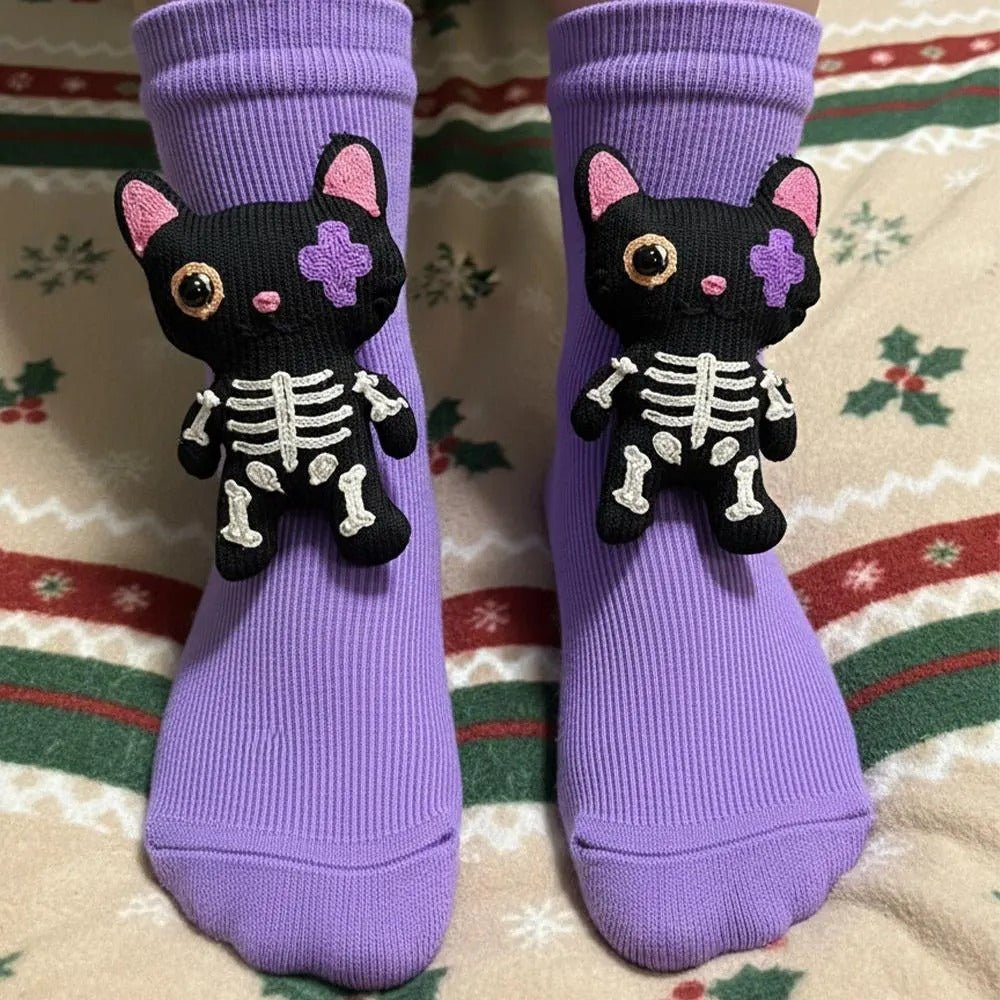 Comfortable House Socks Featuring Cute 3D Animal Design and Non-Slip Sole for Safety