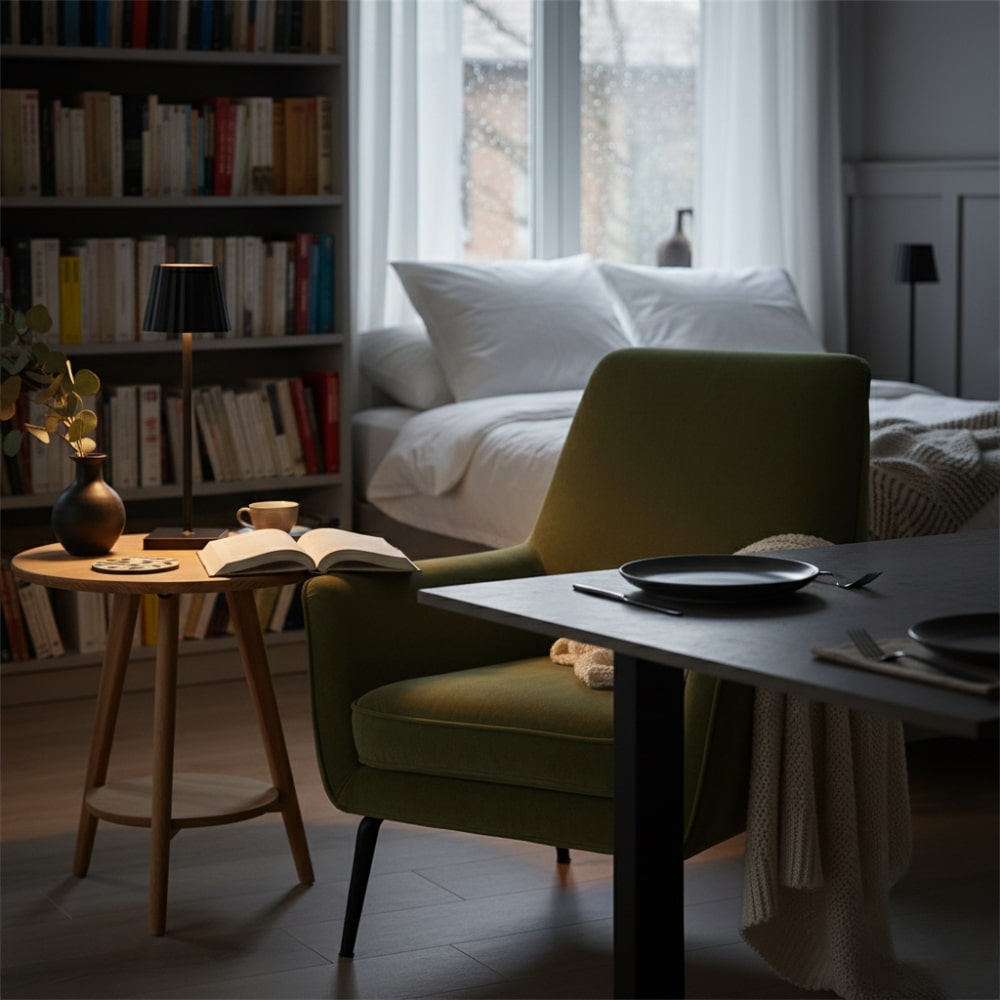 Modern Wireless Table Lamp | Battery-Powered Light for Living Room