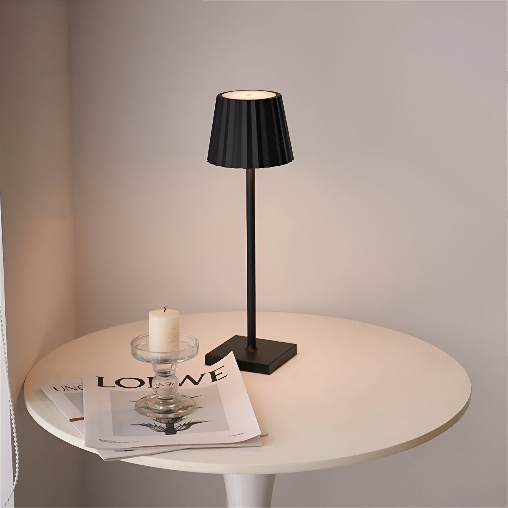 Modern Wireless Table Lamp | Battery-Powered Light for Living Room