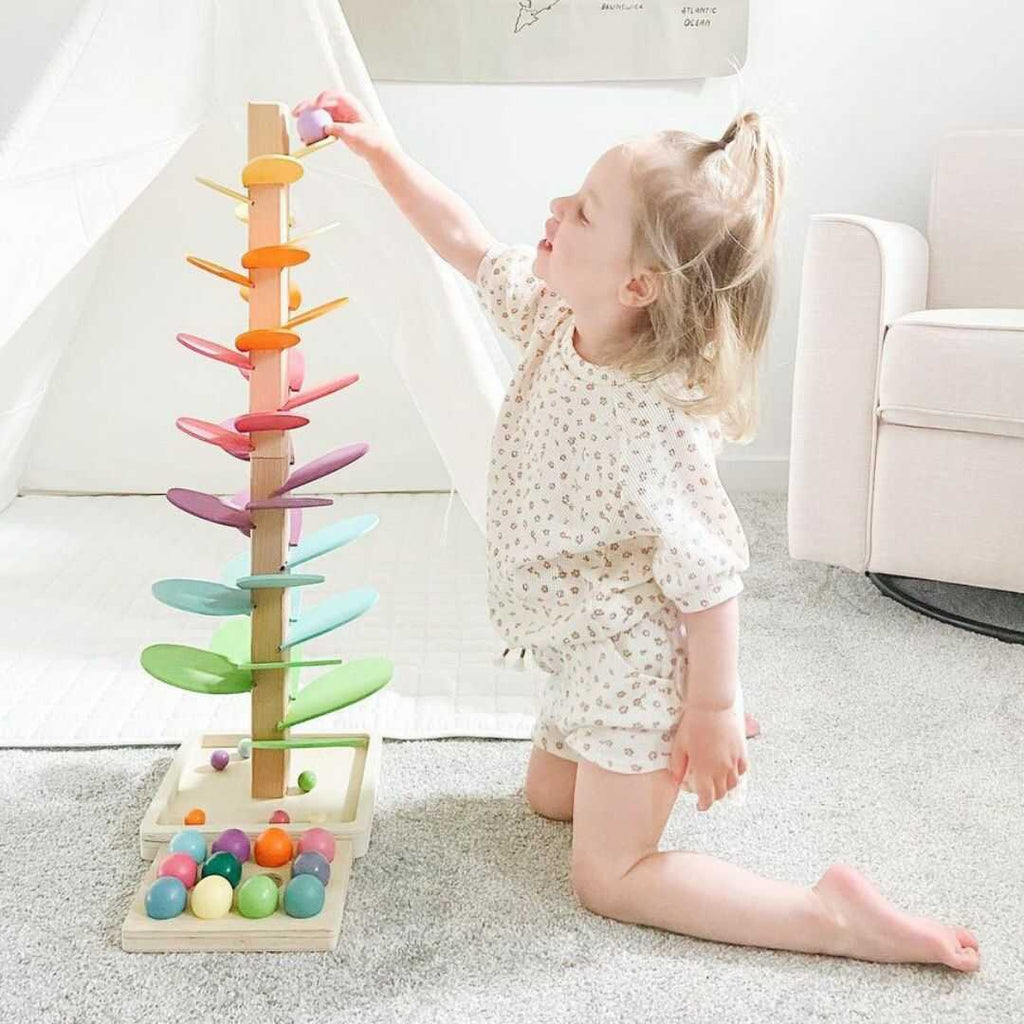 Wooden Ball Track for Kids Aged 1 and Older