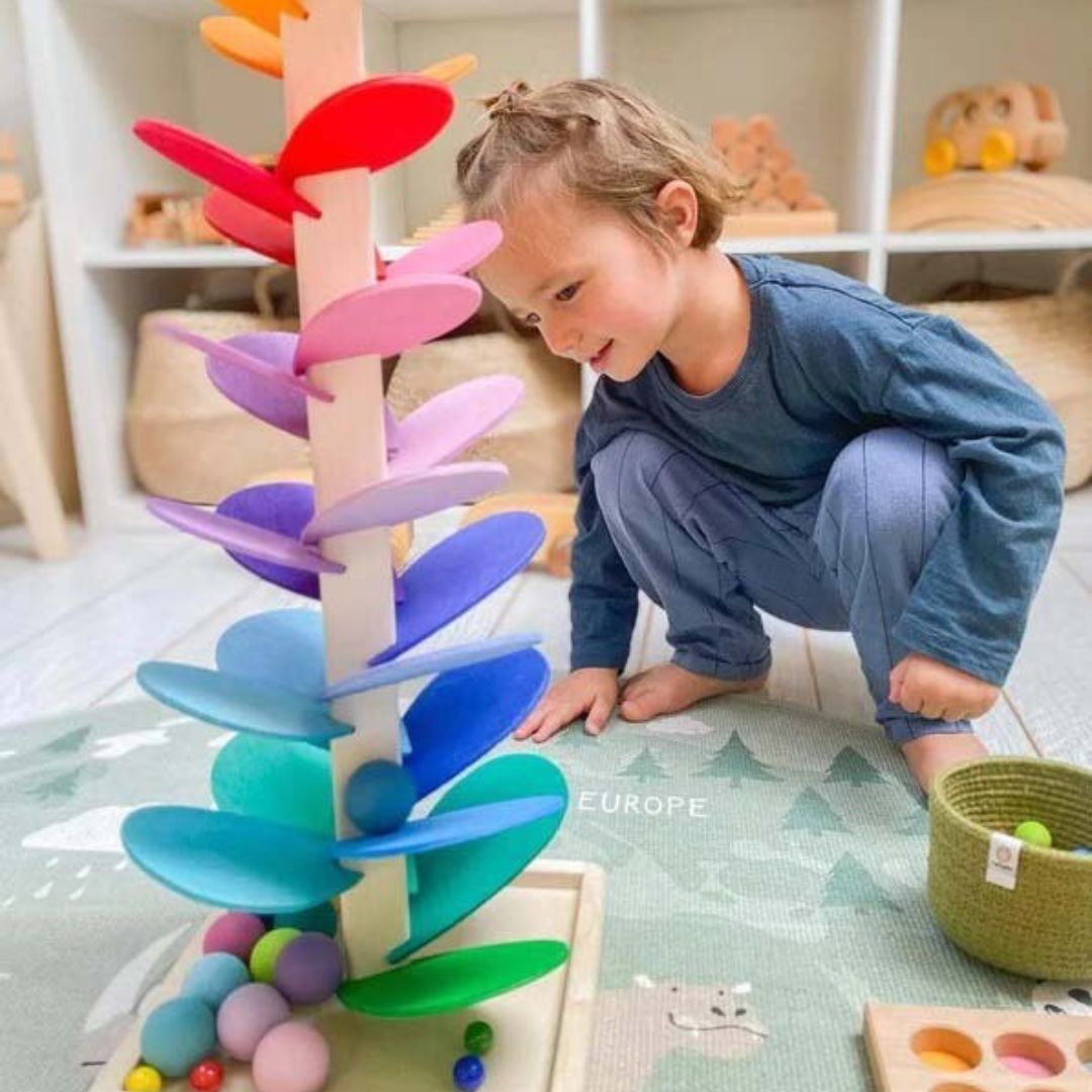 Wooden Ball Track for Kids Aged 1 and Older