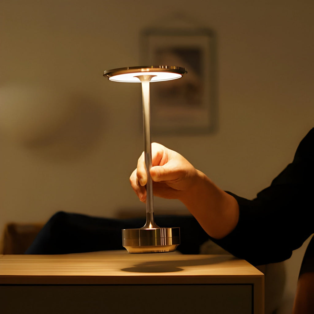 Rechargeable Wireless Table Lamp for Living Room | Multi-Functional Desk Light