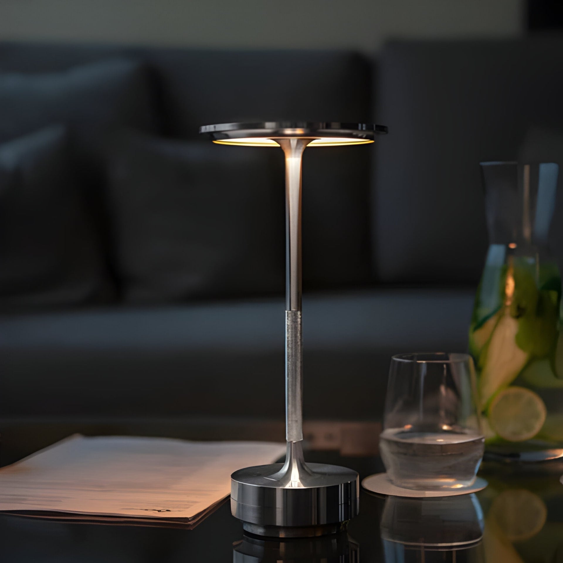 Rechargeable Wireless Table Lamp for Living Room | Multi-Functional Desk Light