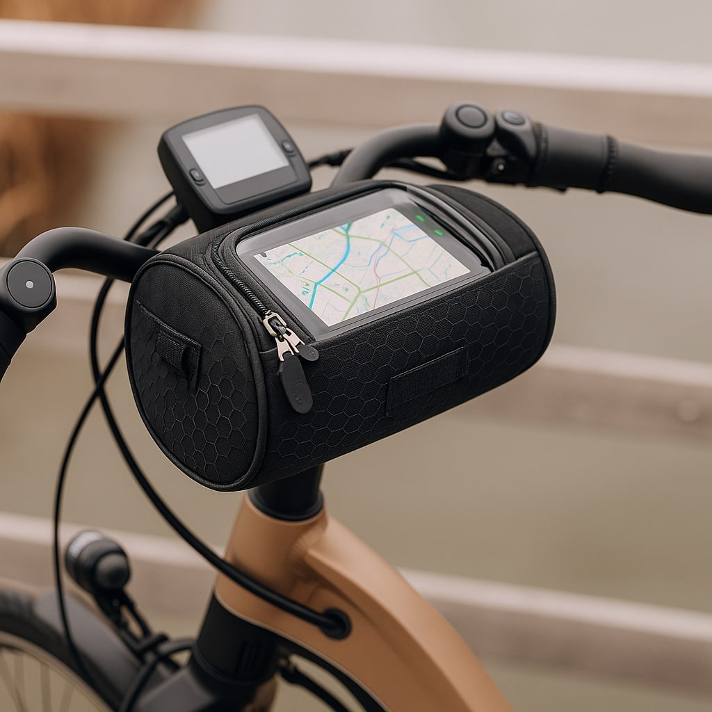 Waterproof Bicycle Handlebar Bag with Touchscreen Access