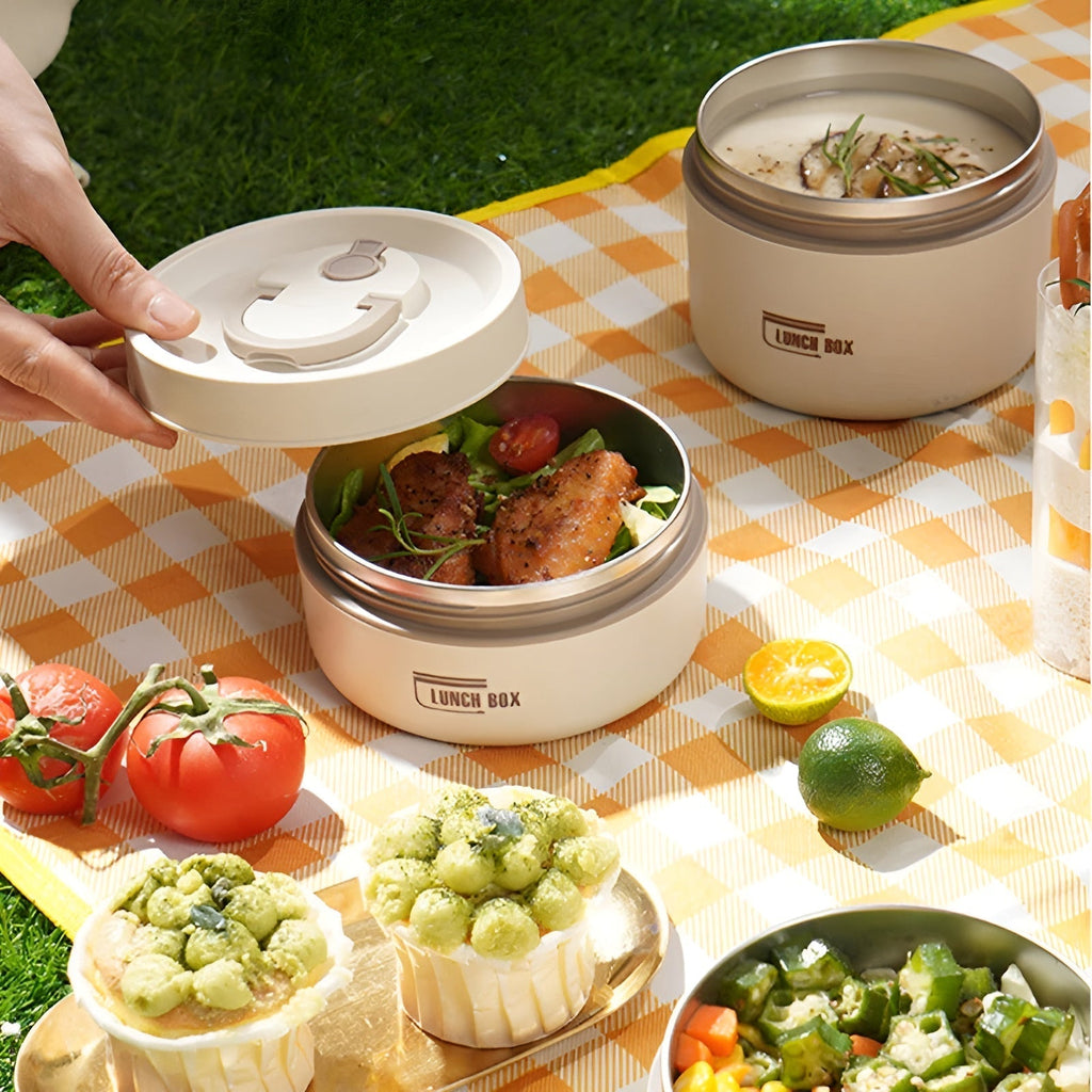 Insulated Lunch Box with Multiple Compartments & Leak-Proof Design | Includes Carry Bag