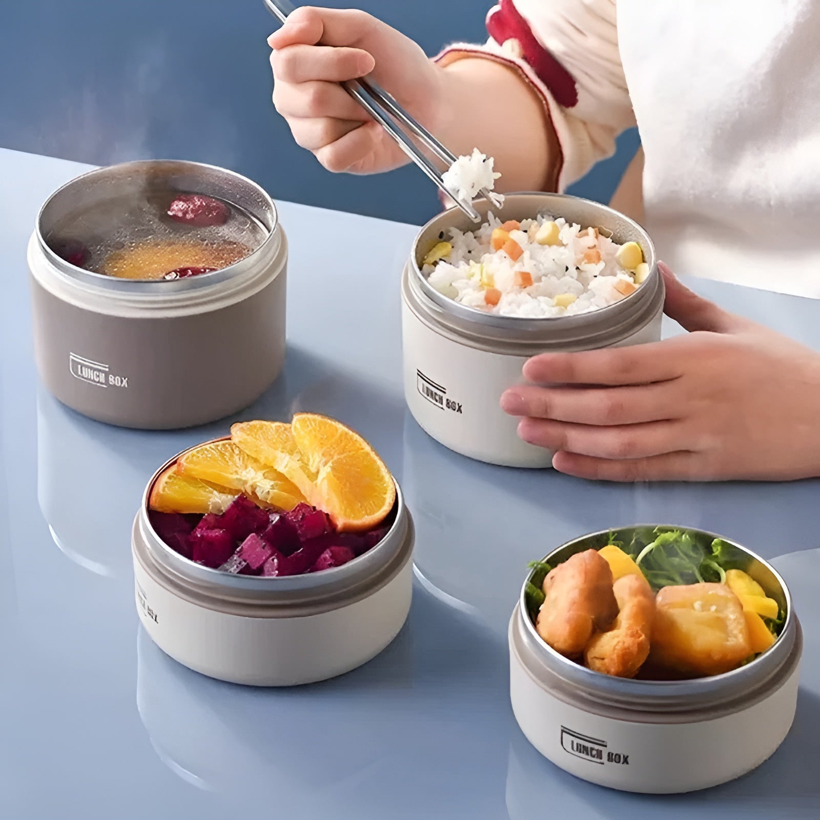 Insulated Lunch Box with Multiple Compartments & Leak-Proof Design | Includes Carry Bag