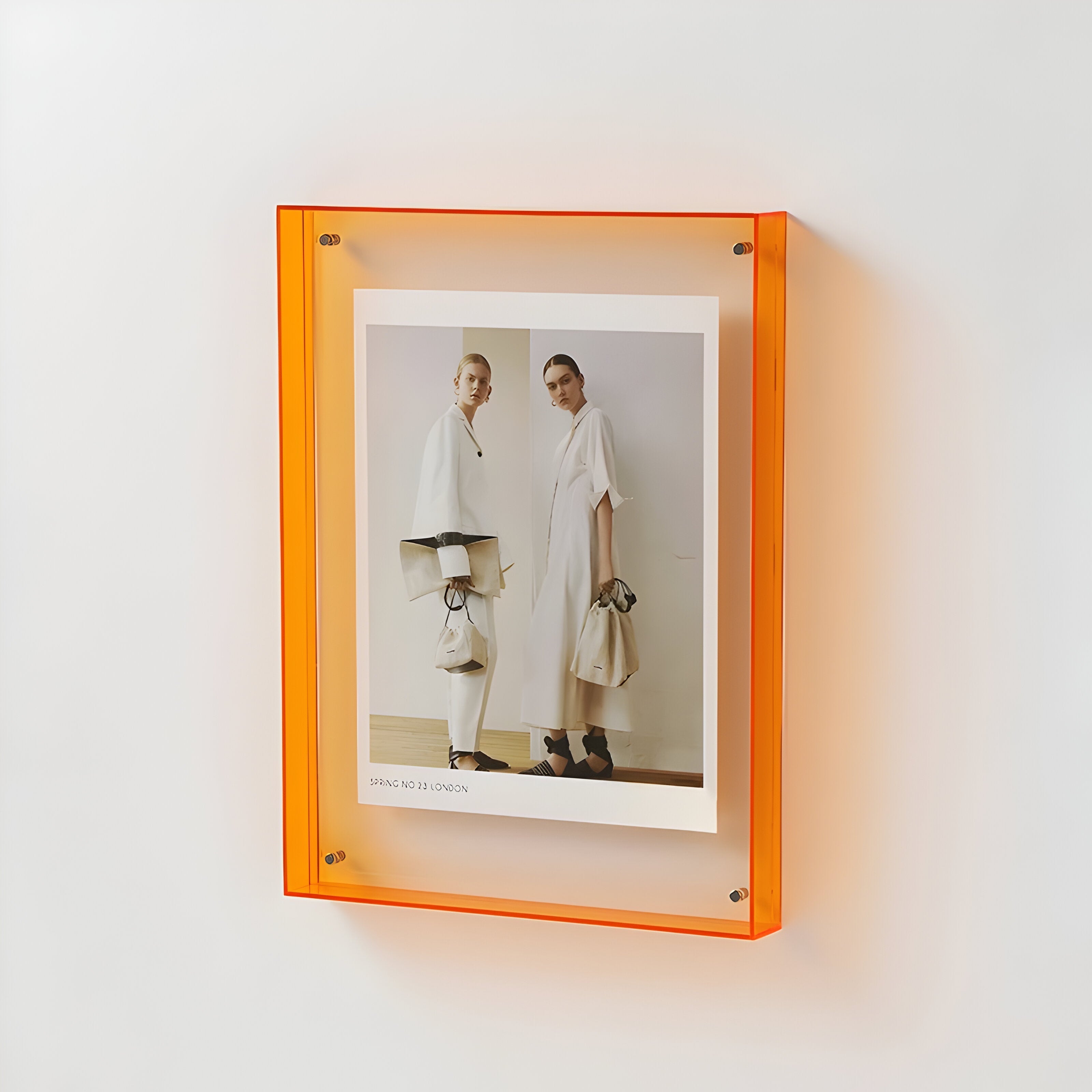 Contemporary Acrylic Photo Frame – Available in Clear and Colored Styles for Image Protection