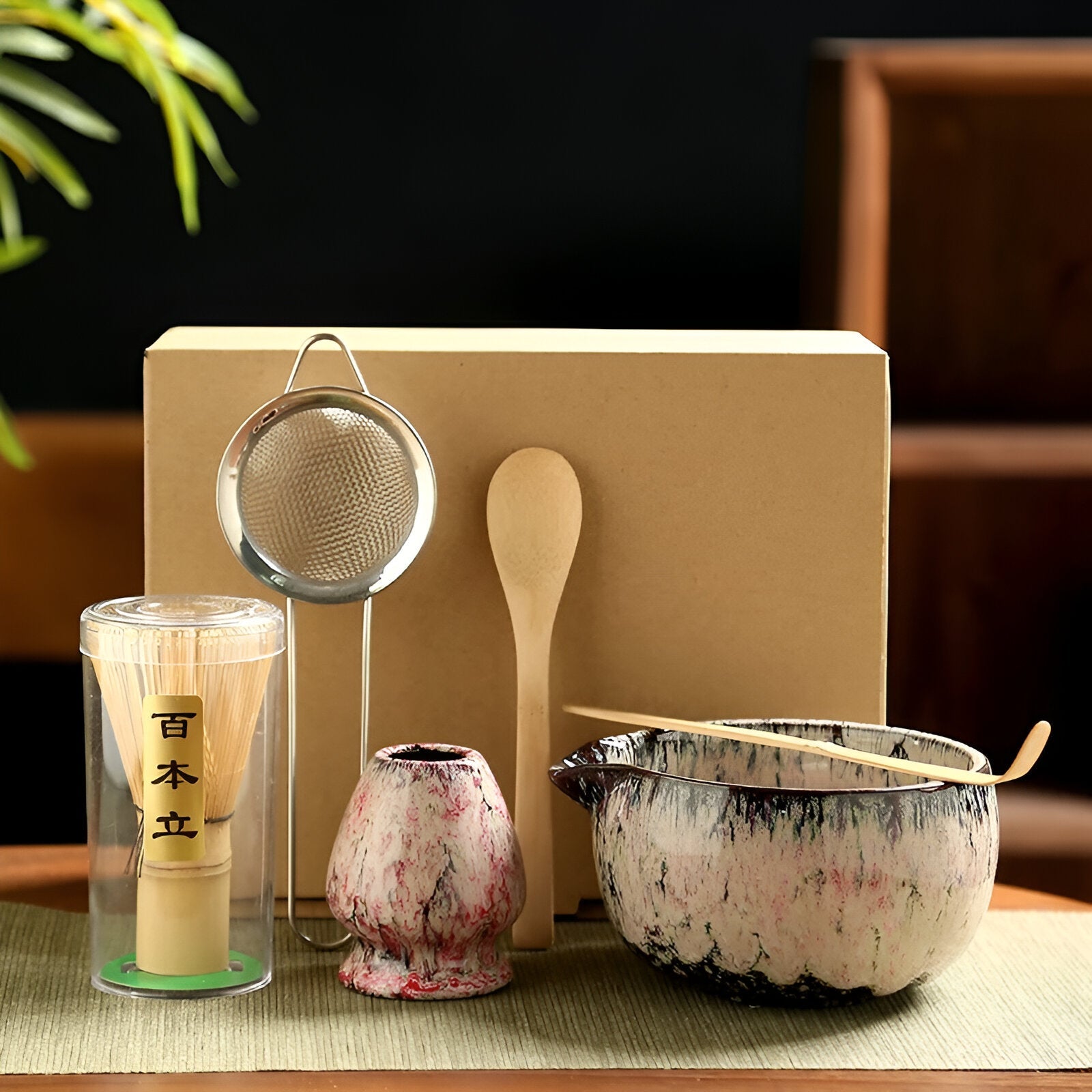 Authentic Matcha Tea Set – 6-Piece Accessory Collection for Traditional Preparation | High-Quality Materials