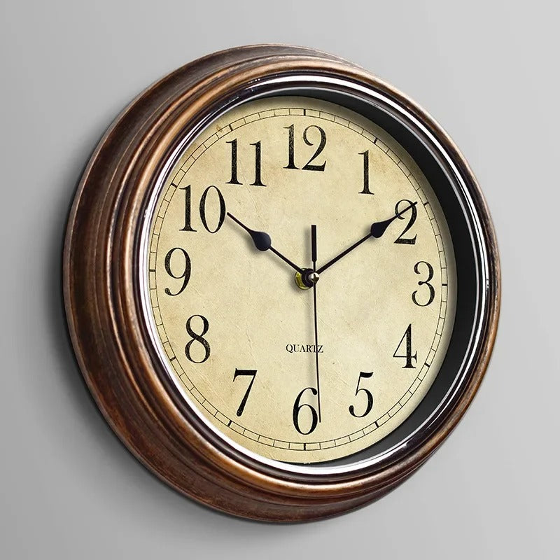 Timeless Wooden Wall Clock with Silent Mechanism