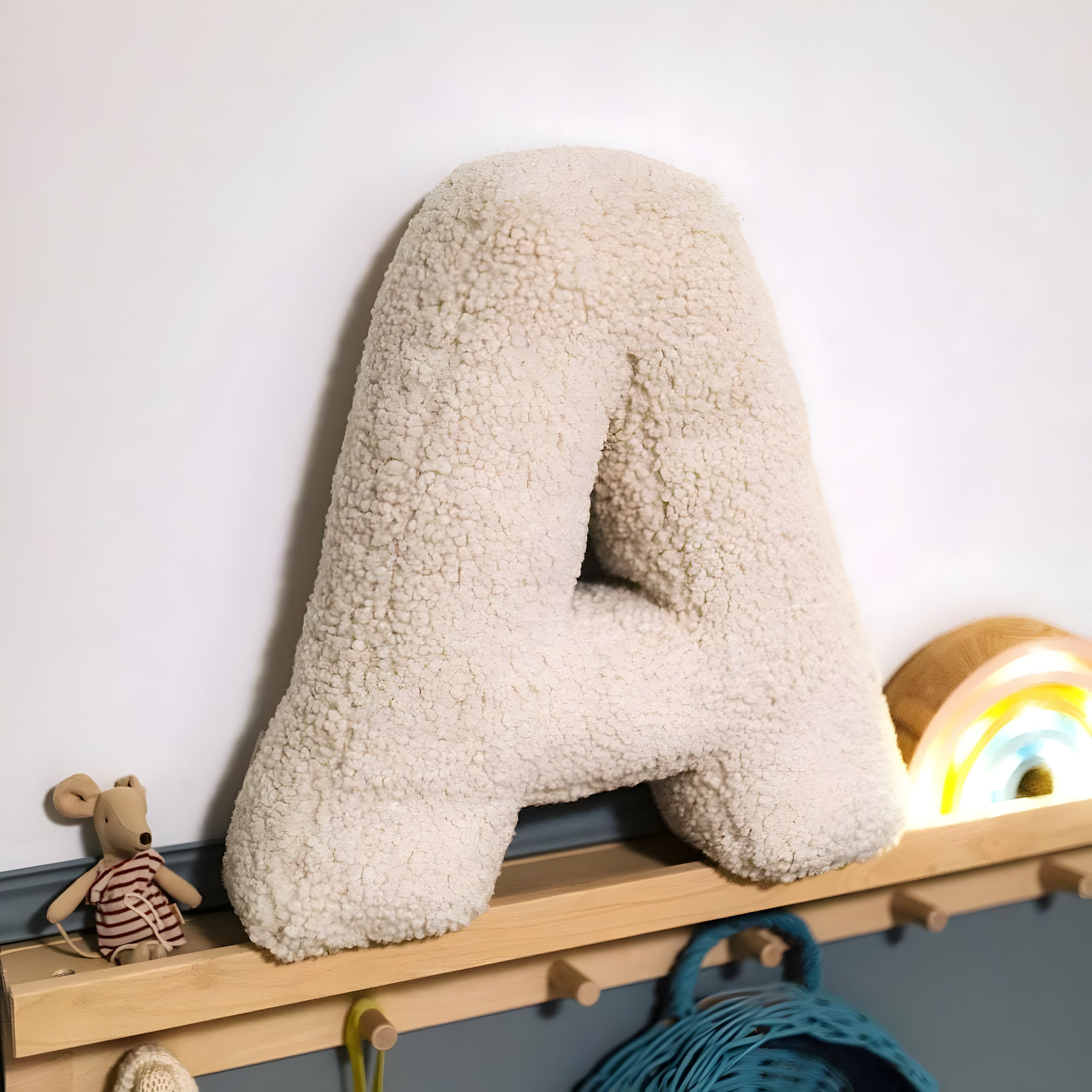 Personalized Soft Plush Letter Pillow - Cozy Decorative Accent for Sofa or Children's Room