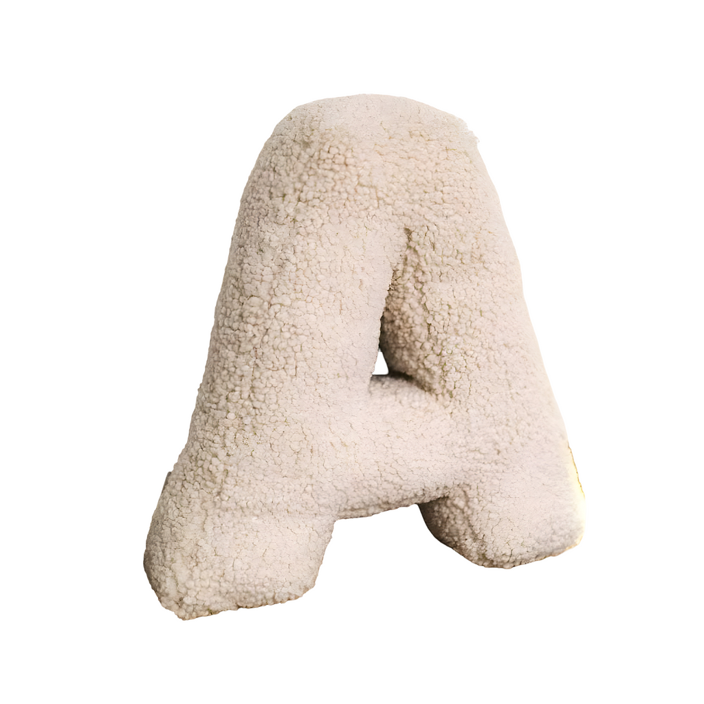 Personalized Soft Plush Letter Pillow - Cozy Decorative Accent for Sofa or Children's Room
