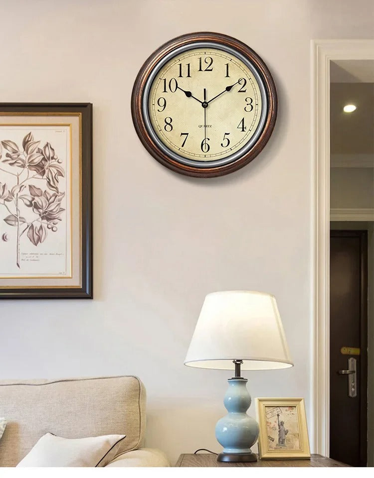 Timeless Wooden Wall Clock with Silent Mechanism