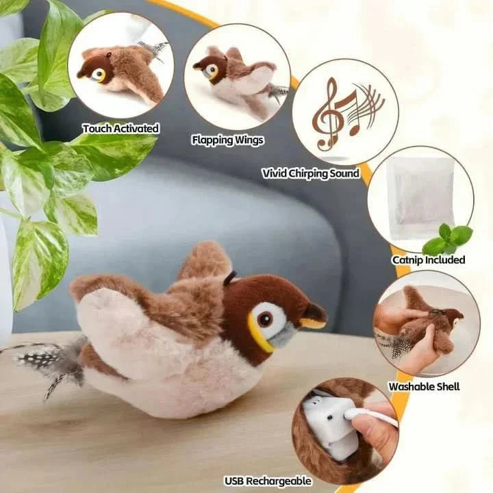 Engaging Plush Toy for Energetic Cats