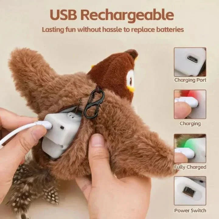 Engaging Plush Toy for Energetic Cats