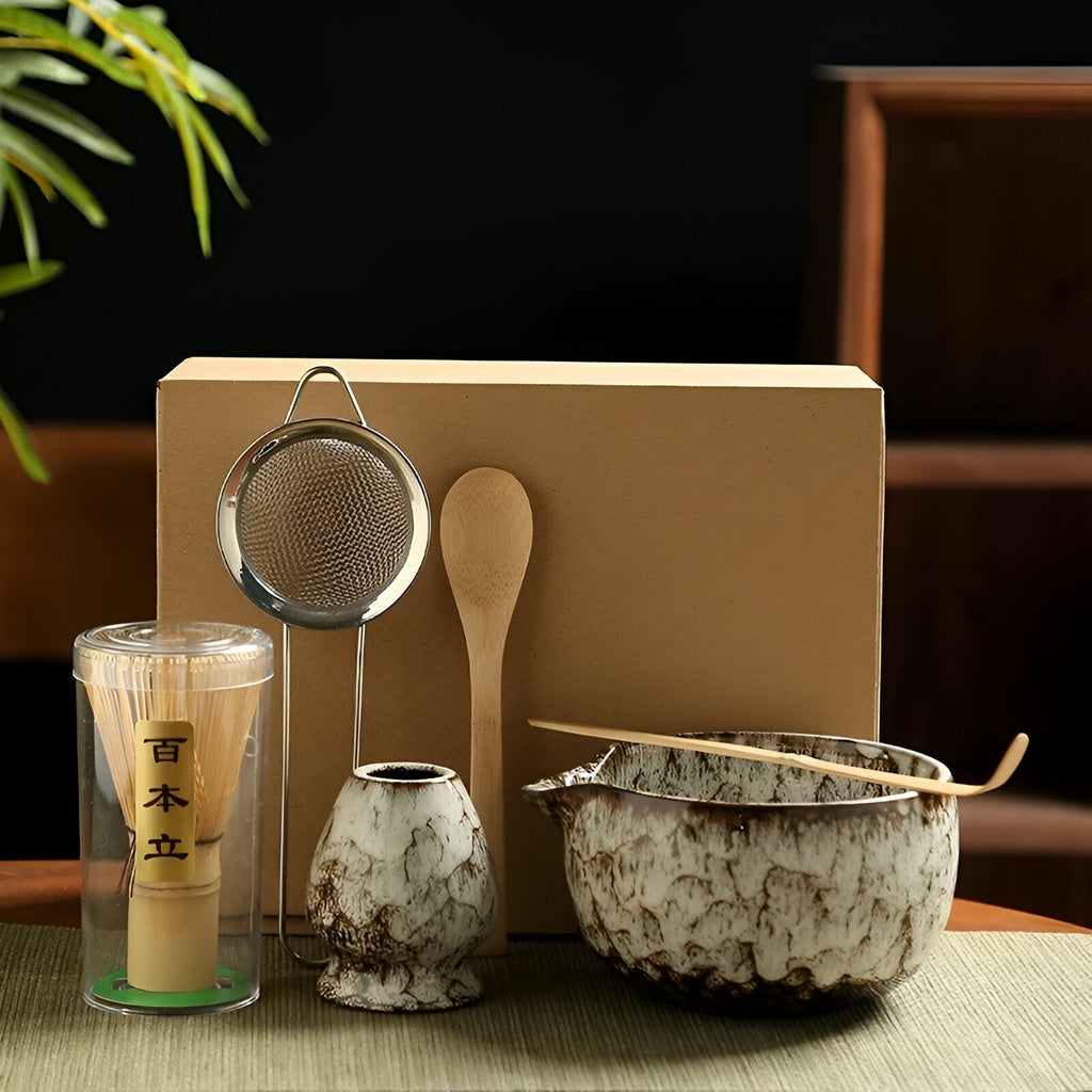 Authentic Matcha Tea Set – 6-Piece Accessory Collection for Traditional Preparation | High-Quality Materials